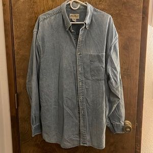 Eddie Bauer denim button up shirt